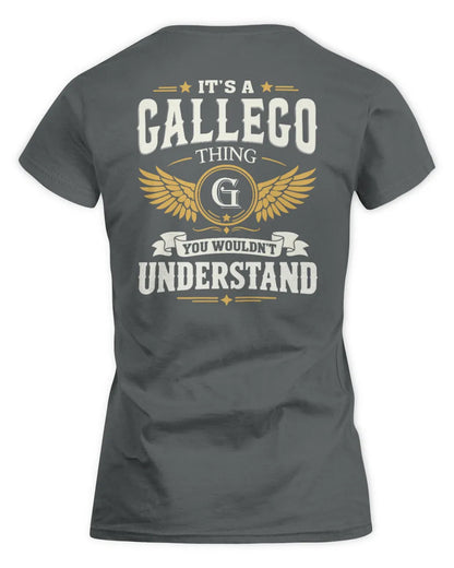 GALLEGO KT06-M008 It’s a [NAME] Thing – You Wouldn’t Understand | Personalized Vintage T-Shirt - Women's Standard T-Shirt - Charcoal