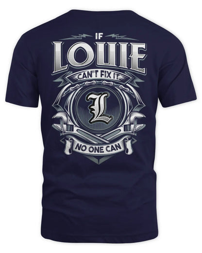 LOUIE AP81-K4-626 - Personalized Ahmed Quote Apparel “If Ahmed Can't Fix It, No One Can” - Unisex Standard T-Shirt - Navy