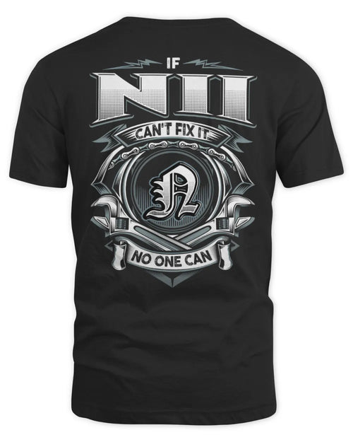 NII AP81-K4-626 - Personalized Ahmed Quote Apparel “If Ahmed Can't Fix It, No One Can” - Unisex Standard T-Shirt - Black