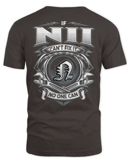 NII AP81-K4-626 - Personalized Ahmed Quote Apparel “If Ahmed Can't Fix It, No One Can” - Unisex Standard T-Shirt - Dark Chocolate
