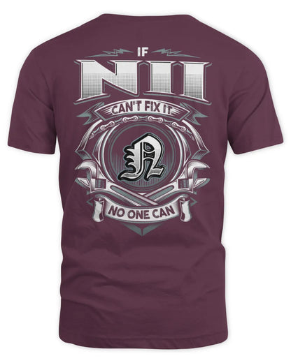 NII AP81-K4-626 - Personalized Ahmed Quote Apparel “If Ahmed Can't Fix It, No One Can” - Unisex Standard T-Shirt - Maroon