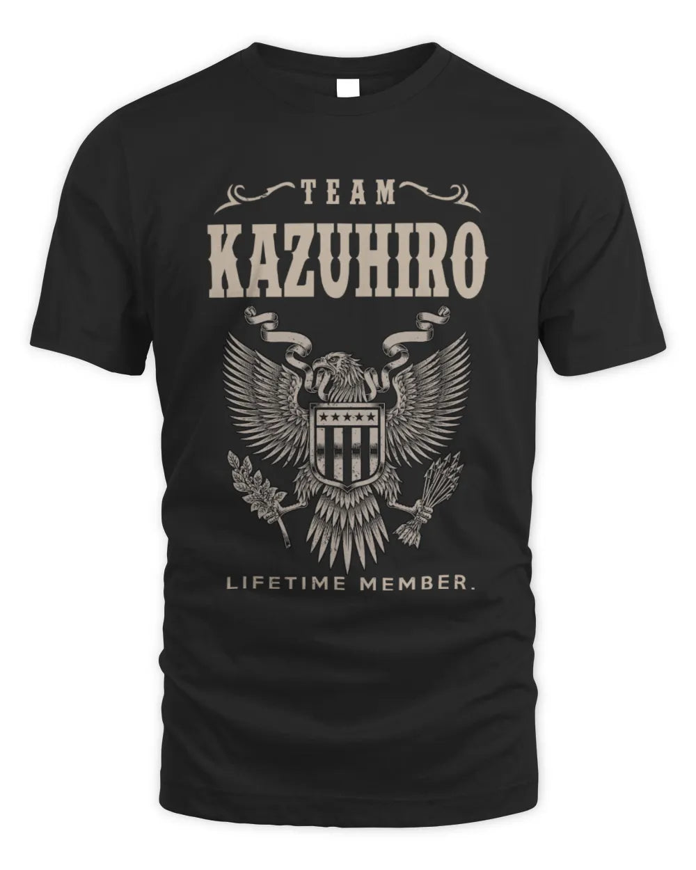 KAZUHIRO TP06-K82 – Personalized Classic Style Apparel “Team NAME Lifetime Member” - Unisex Standard T-Shirt - Black