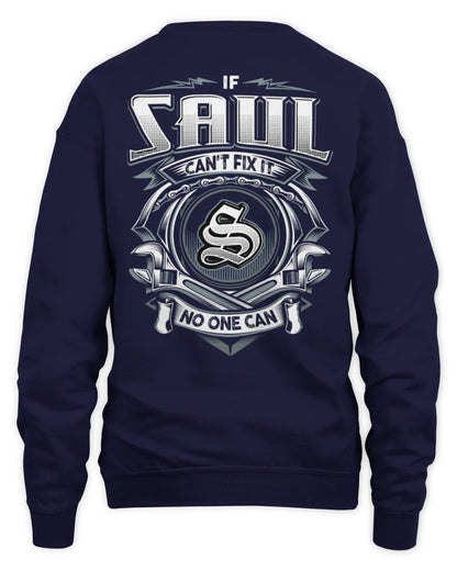 SAUL AP81-K4-626 - Personalized Ahmed Quote Apparel “If Ahmed Can't Fix It, No One Can” - Unisex Sweatshirt - Navy