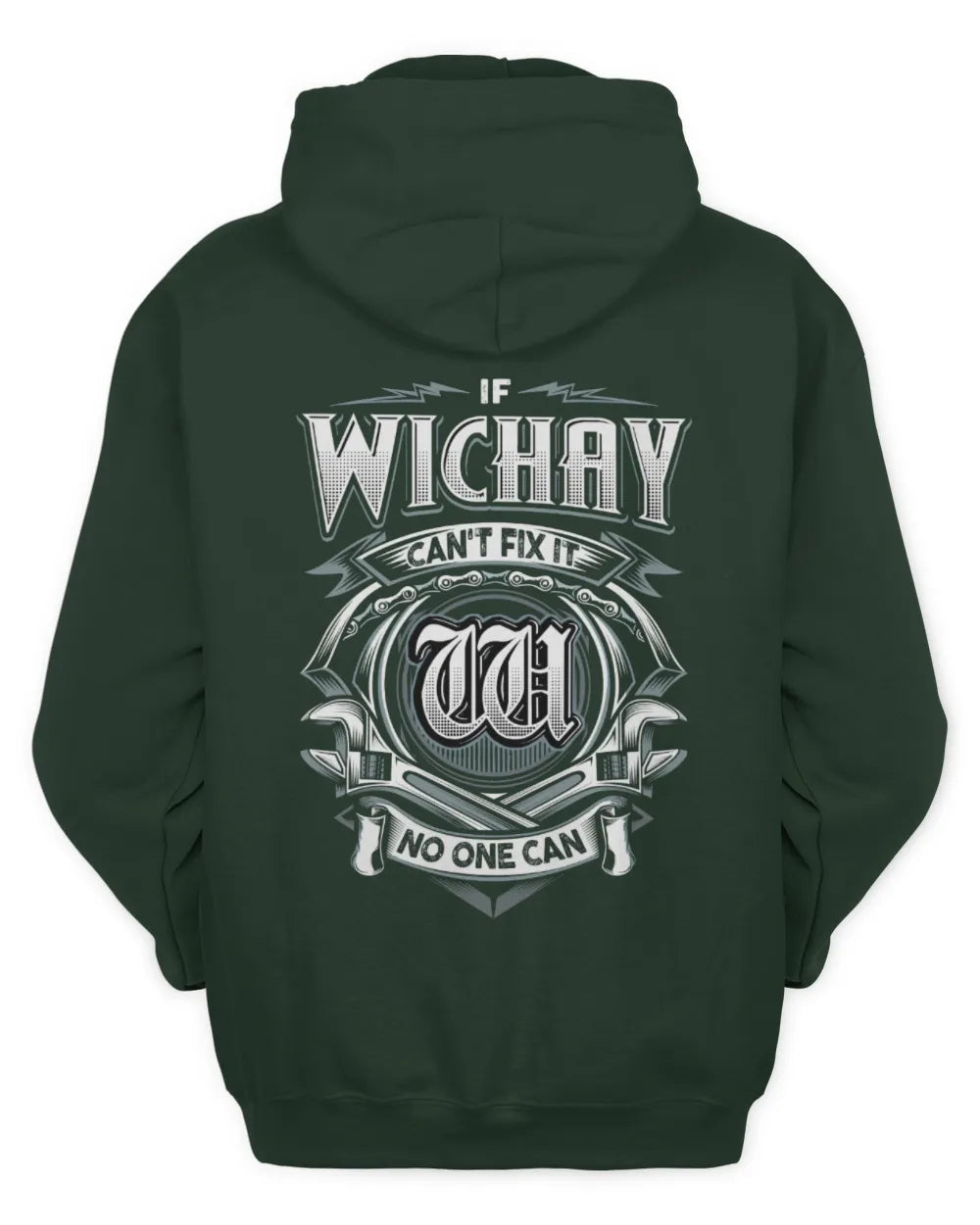 WICHAY AP81-K4-626 - Personalized Ahmed Quote Apparel “If Ahmed Can't Fix It, No One Can” - Unisex Hoodie - Forest Green