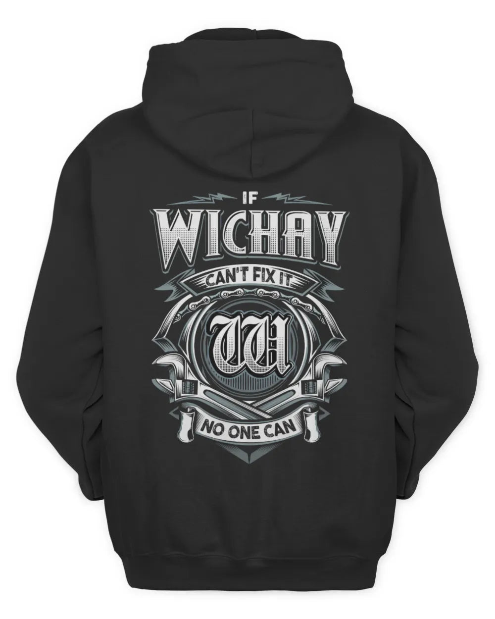 WICHAY AP81-K4-626 - Personalized Ahmed Quote Apparel “If Ahmed Can't Fix It, No One Can” - Unisex Hoodie - Black