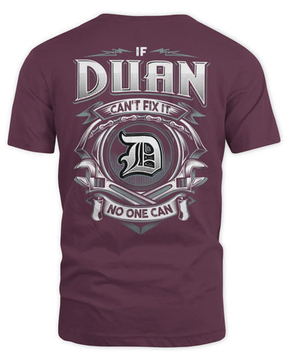 DUAN AP81-K4-626 - Personalized Ahmed Quote Apparel “If Ahmed Can't Fix It, No One Can” - Unisex Standard T-Shirt - Maroon