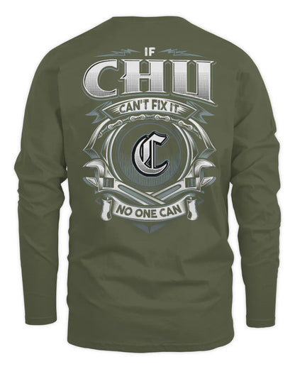 CHU AP81-K4-626 - Personalized Ahmed Quote Apparel “If Ahmed Can't Fix It, No One Can” - Men's Long Sleeved T-Shirt - Military Green
