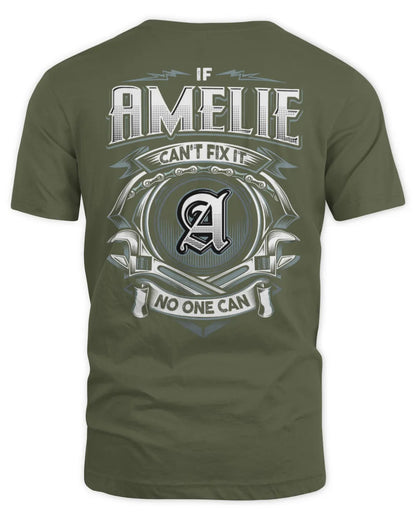AMELIE AP81-K4-626 - Personalized Ahmed Quote Apparel “If Ahmed Can't Fix It, No One Can” - Unisex Standard T-Shirt - Military Green