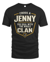 JENNY NT1-K008 Cross A/An NAME, You Deal With the Whole Clan | Personalized Vintage T-Shirt - Unisex Standard T-Shirt - Black