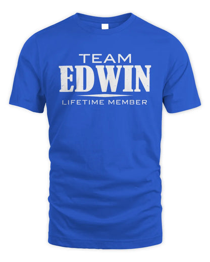 EDWIN BL62-K4-128 - Personalized “Team NAME Lifetime Member” - Unisex Standard T-Shirt - Royal