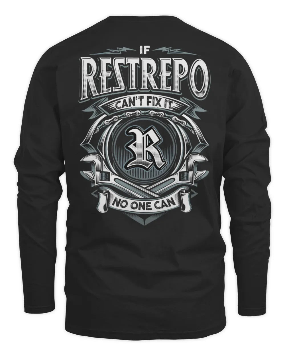 RESTREPO AP81-K4-626 - Personalized Ahmed Quote Apparel “If Ahmed Can't Fix It, No One Can” - Men's Long Sleeved T-Shirt - Black