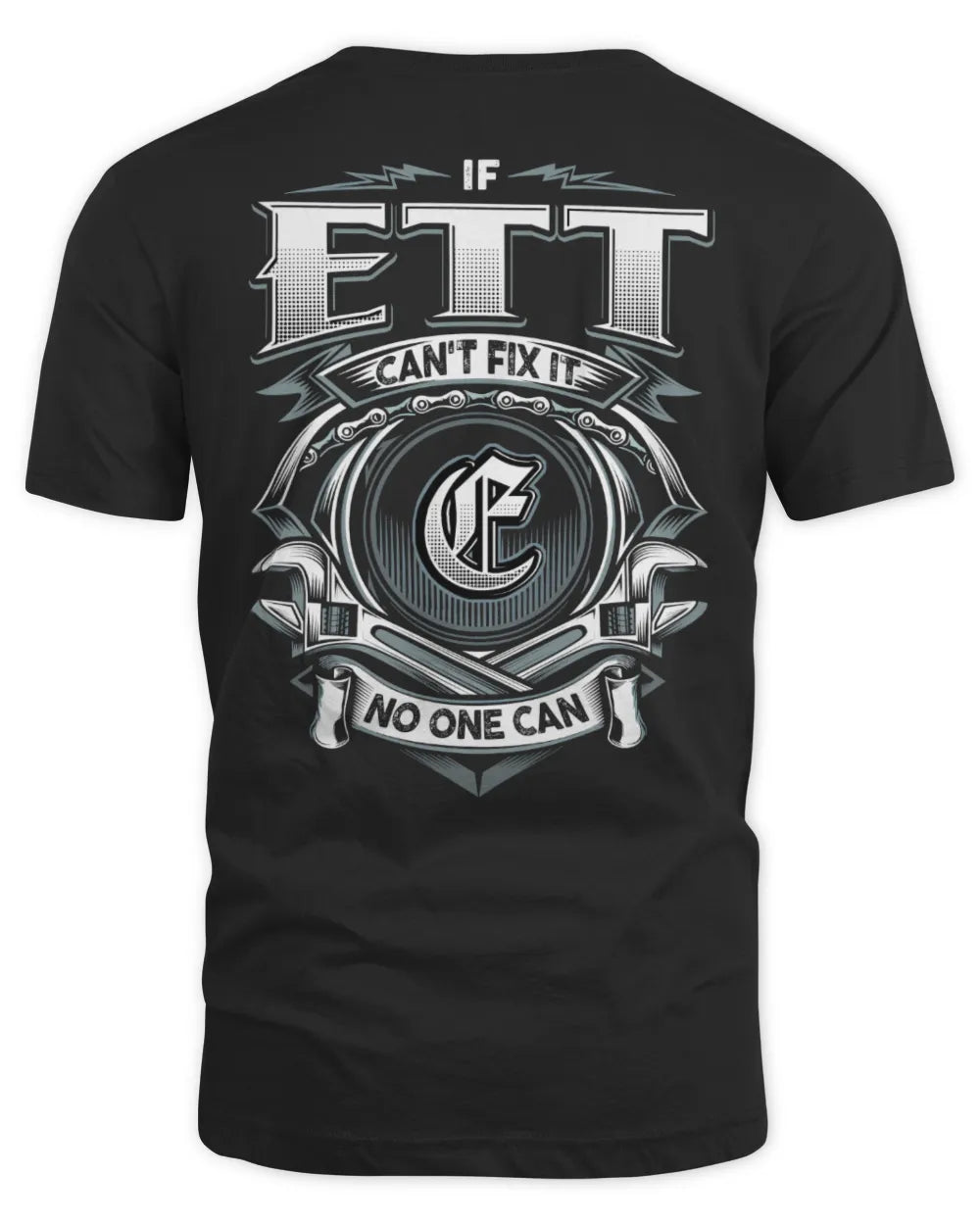ETT AP81-K4-626 - Personalized Ahmed Quote Apparel “If Ahmed Can't Fix It, No One Can” - Unisex Standard T-Shirt - Black