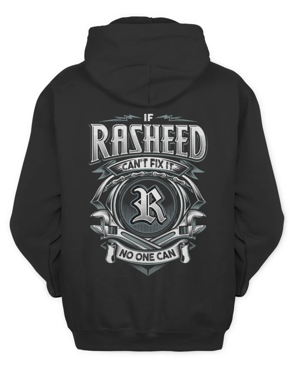RASHEED AP81-K4-626 - Personalized Ahmed Quote Apparel “If Ahmed Can't Fix It, No One Can” - Unisex Hoodie - Black