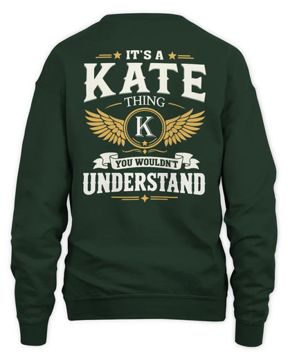 KATE KT06-M008 It’s a [NAME] Thing – You Wouldn’t Understand | Personalized Vintage T-Shirt - Unisex Sweatshirt - Forest Green
