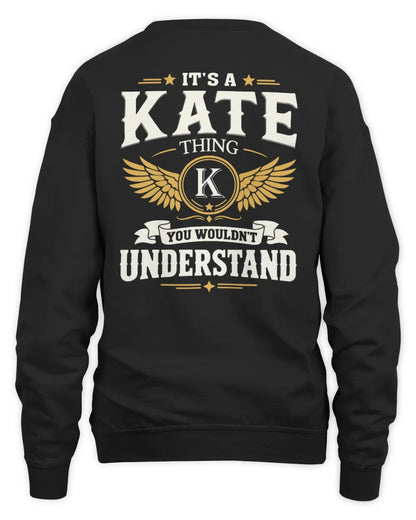 KATE KT06-M008 It’s a [NAME] Thing – You Wouldn’t Understand | Personalized Vintage T-Shirt - Unisex Sweatshirt - Black