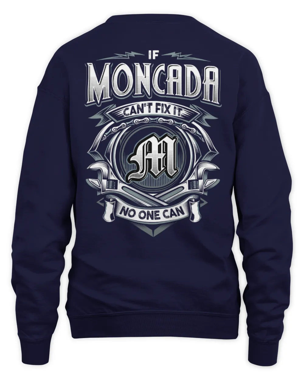 MONCADA AP81-K4-626 - Personalized Ahmed Quote Apparel “If Ahmed Can't Fix It, No One Can” - Unisex Sweatshirt - Navy