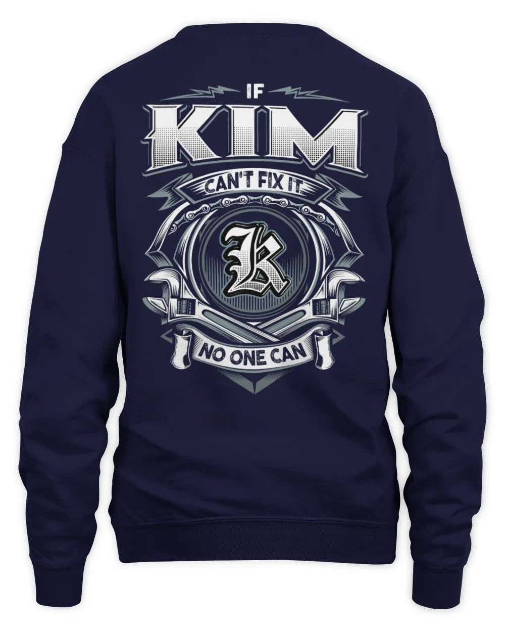 KIM AP81-K4-626 - Personalized Ahmed Quote Apparel “If Ahmed Can't Fix It, No One Can” - Unisex Sweatshirt - Navy