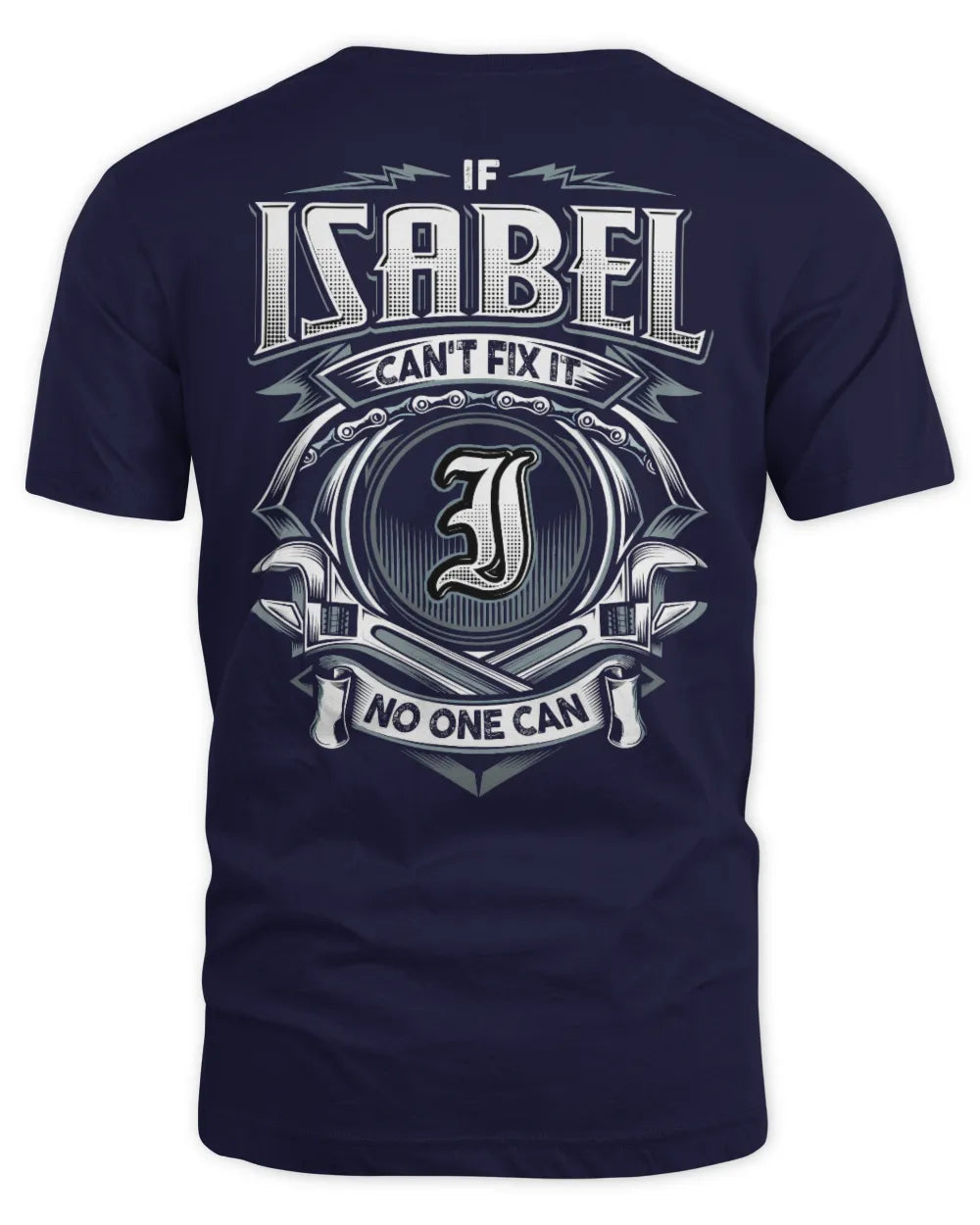 ISABEL AP81-K4-626 - Personalized Ahmed Quote Apparel “If Ahmed Can't Fix It, No One Can” - Unisex Standard T-Shirt - Navy