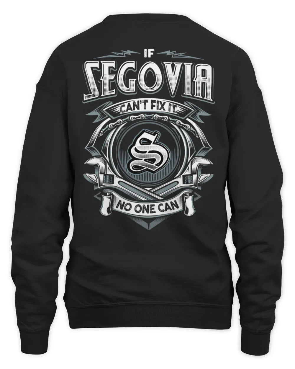 SEGOVIA AP81-K4-626 - Personalized Ahmed Quote Apparel “If Ahmed Can't Fix It, No One Can” - Unisex Sweatshirt - Black