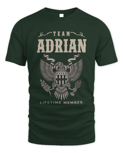 ADRIAN TP06-K82 – Personalized Classic Style Apparel “Team NAME Lifetime Member” - Unisex Standard T-Shirt - Forest Green