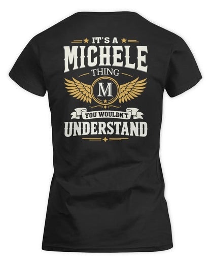 MICHELE KT06-M008 It’s a [NAME] Thing – You Wouldn’t Understand | Personalized Vintage T-Shirt - Women's Standard T-Shirt - Black