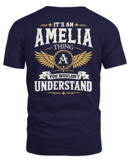 AMELIA KT06-M008 It’s a [NAME] Thing – You Wouldn’t Understand | Personalized Vintage T-Shirt - Unisex Standard T-Shirt - Navy