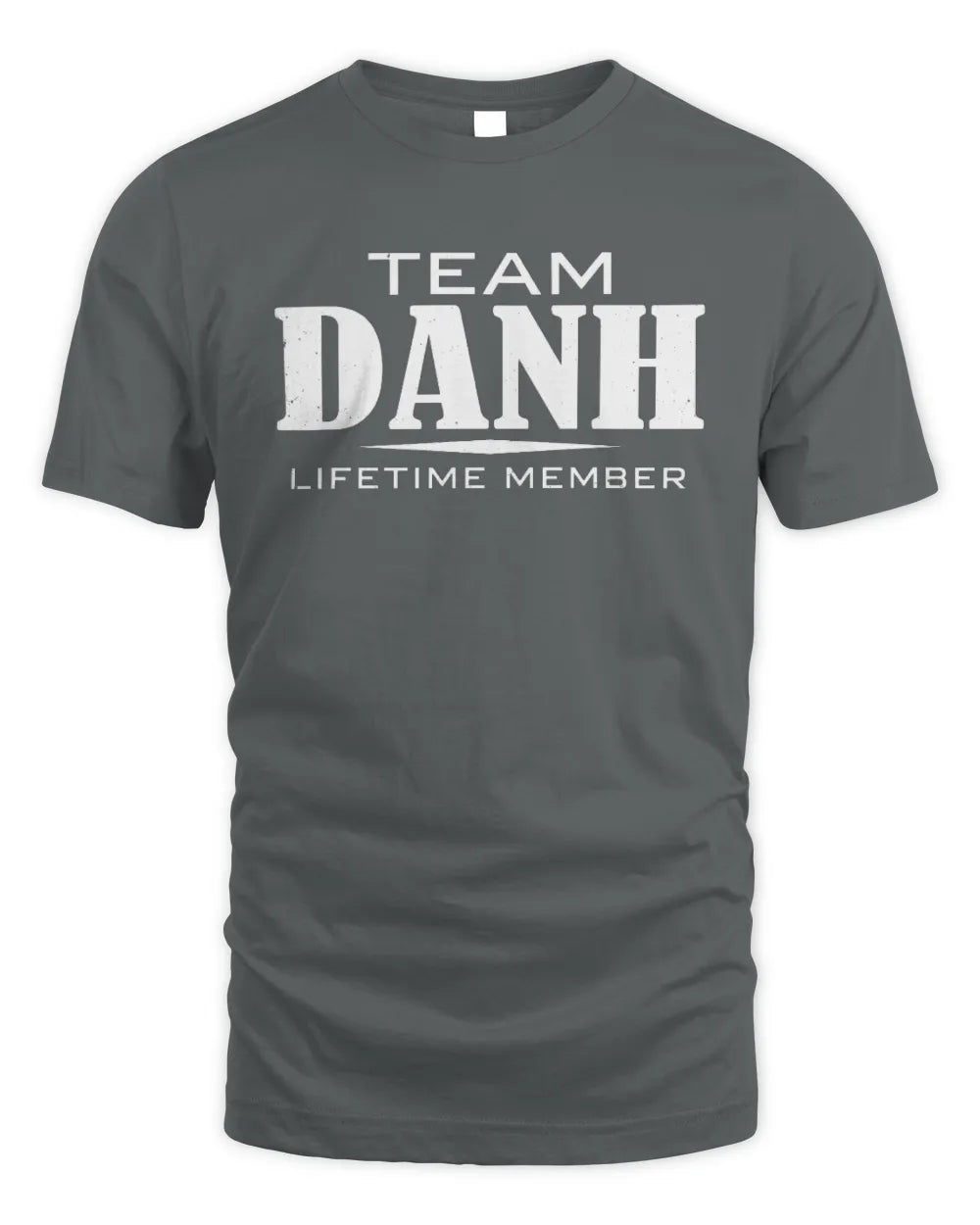 DANH BL62-K4-128 - Personalized “Team NAME Lifetime Member” - Unisex Standard T-Shirt - Charcoal