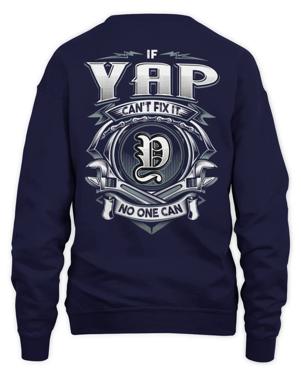 YAP AP81-K4-626 - Personalized Ahmed Quote Apparel “If Ahmed Can't Fix It, No One Can” - Unisex Sweatshirt - Navy