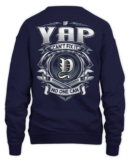 YAP AP81-K4-626 - Personalized Ahmed Quote Apparel “If Ahmed Can't Fix It, No One Can” - Unisex Sweatshirt - Navy
