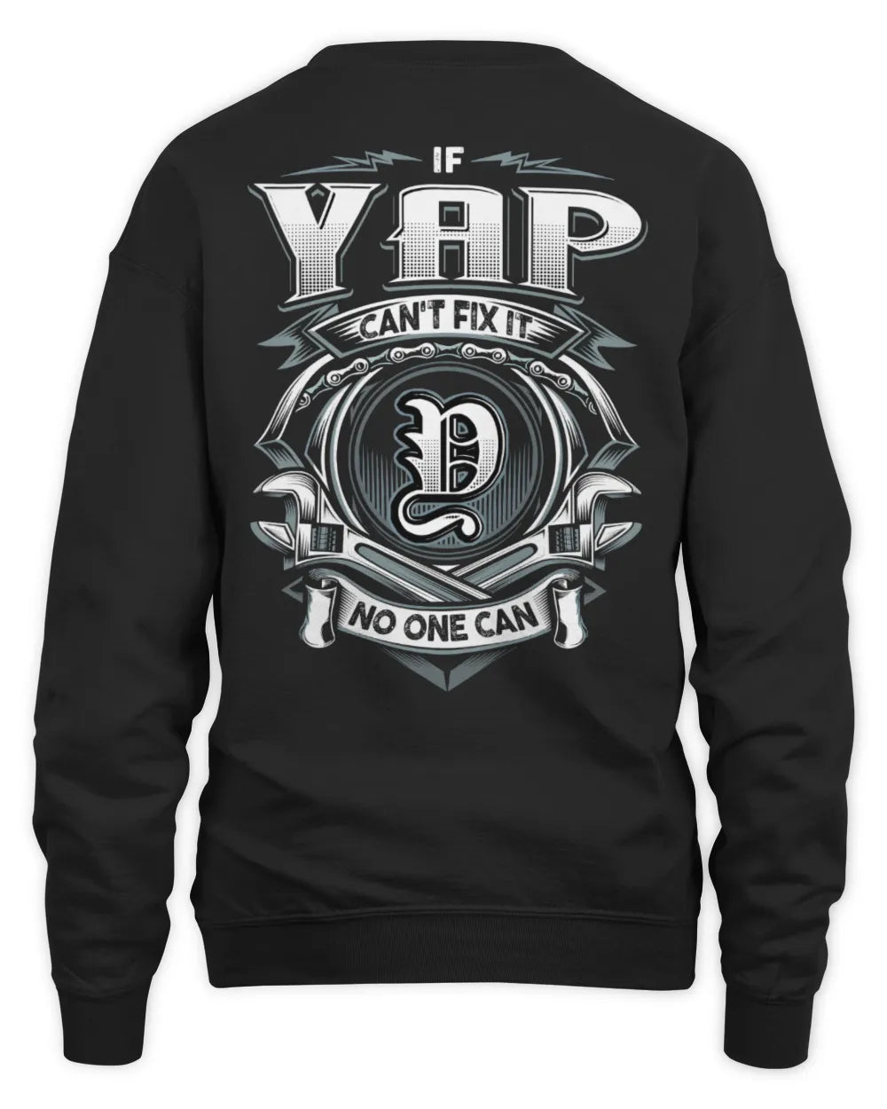 YAP AP81-K4-626 - Personalized Ahmed Quote Apparel “If Ahmed Can't Fix It, No One Can” - Unisex Sweatshirt - Black