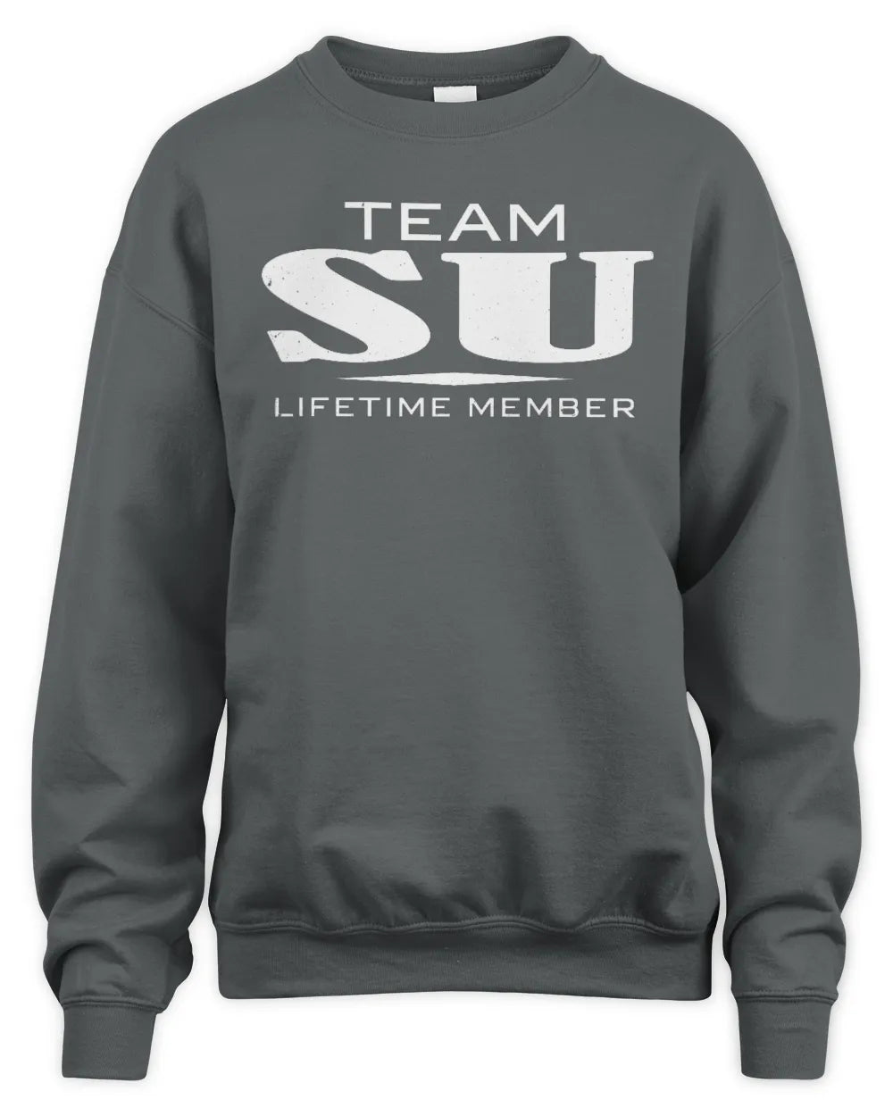 SU BL62-K4-128 - Personalized “Team NAME Lifetime Member” - Unisex Sweatshirt - Charcoal