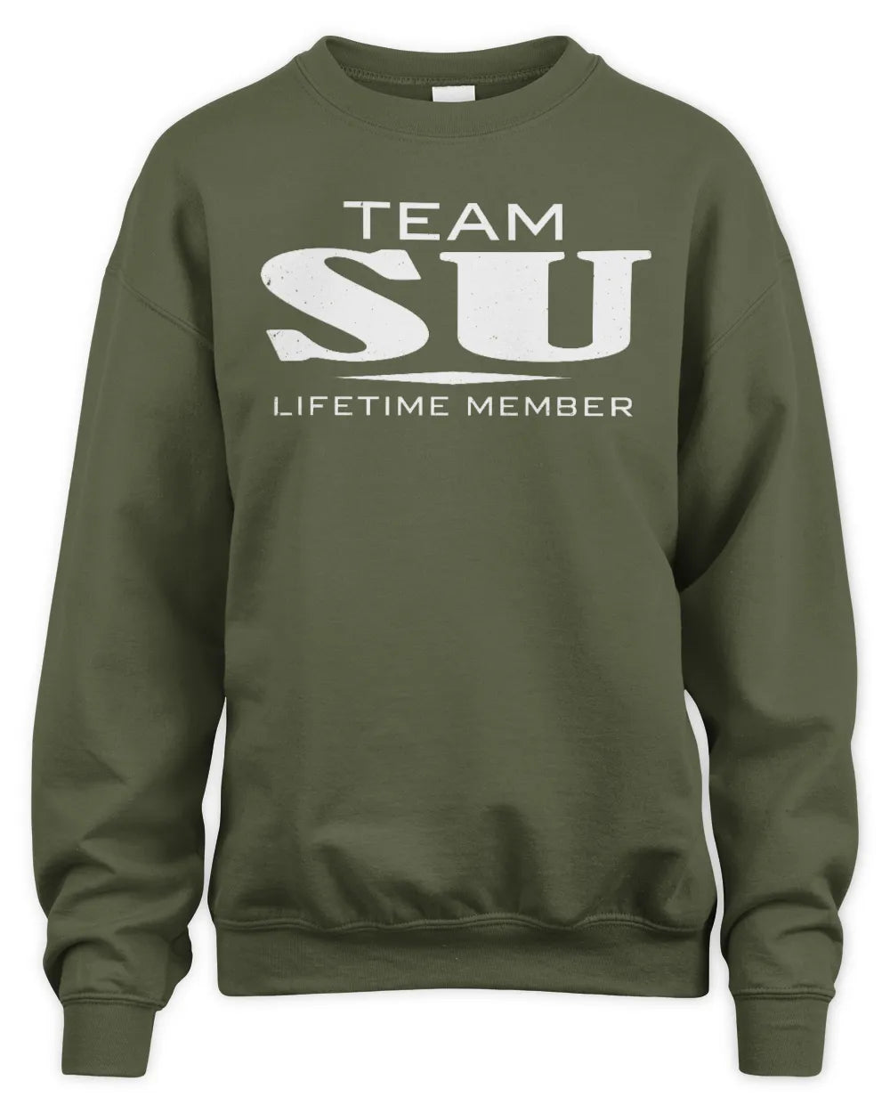 SU BL62-K4-128 - Personalized “Team NAME Lifetime Member” - Unisex Sweatshirt - Military Green