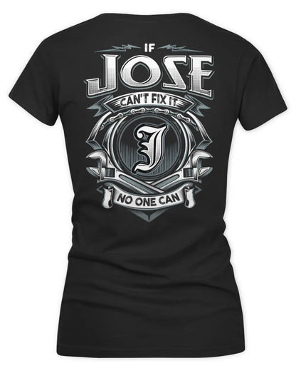 JOSE AP81-K4-626 - Personalized Ahmed Quote Apparel “If Ahmed Can't Fix It, No One Can” - Women's V-Neck T-Shirt - Black