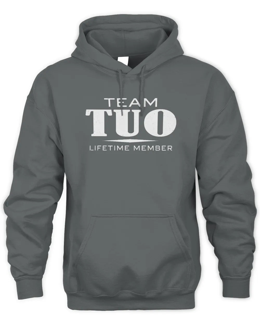 TUO BL62-K4-128 - Personalized “Team NAME Lifetime Member” - Unisex Hoodie - Charcoal