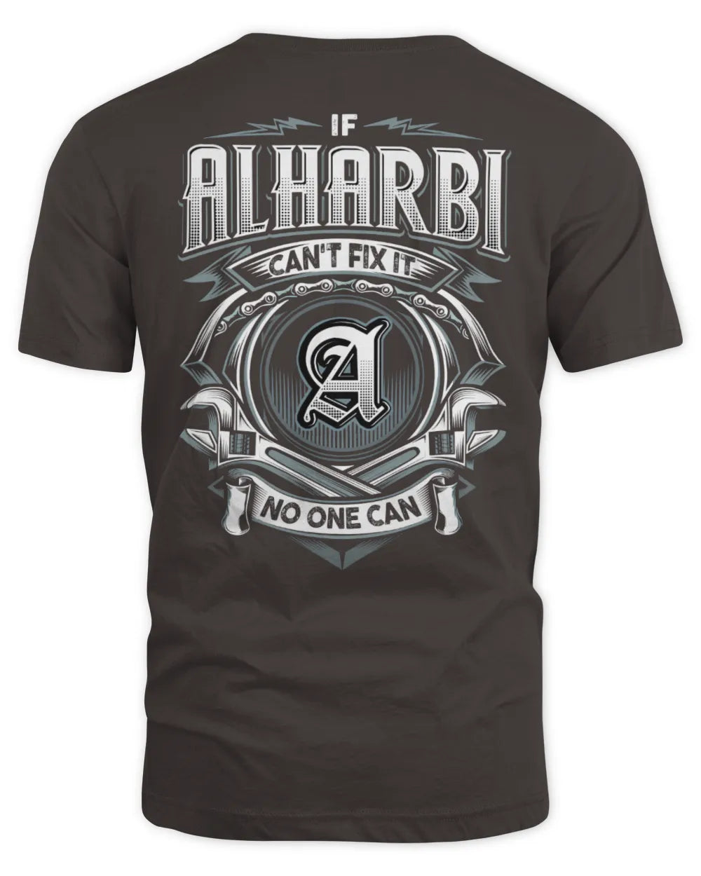 ALHARBI AP81-K4-626 - Personalized Ahmed Quote Apparel “If Ahmed Can't Fix It, No One Can” - Unisex Standard T-Shirt - Dark Chocolate