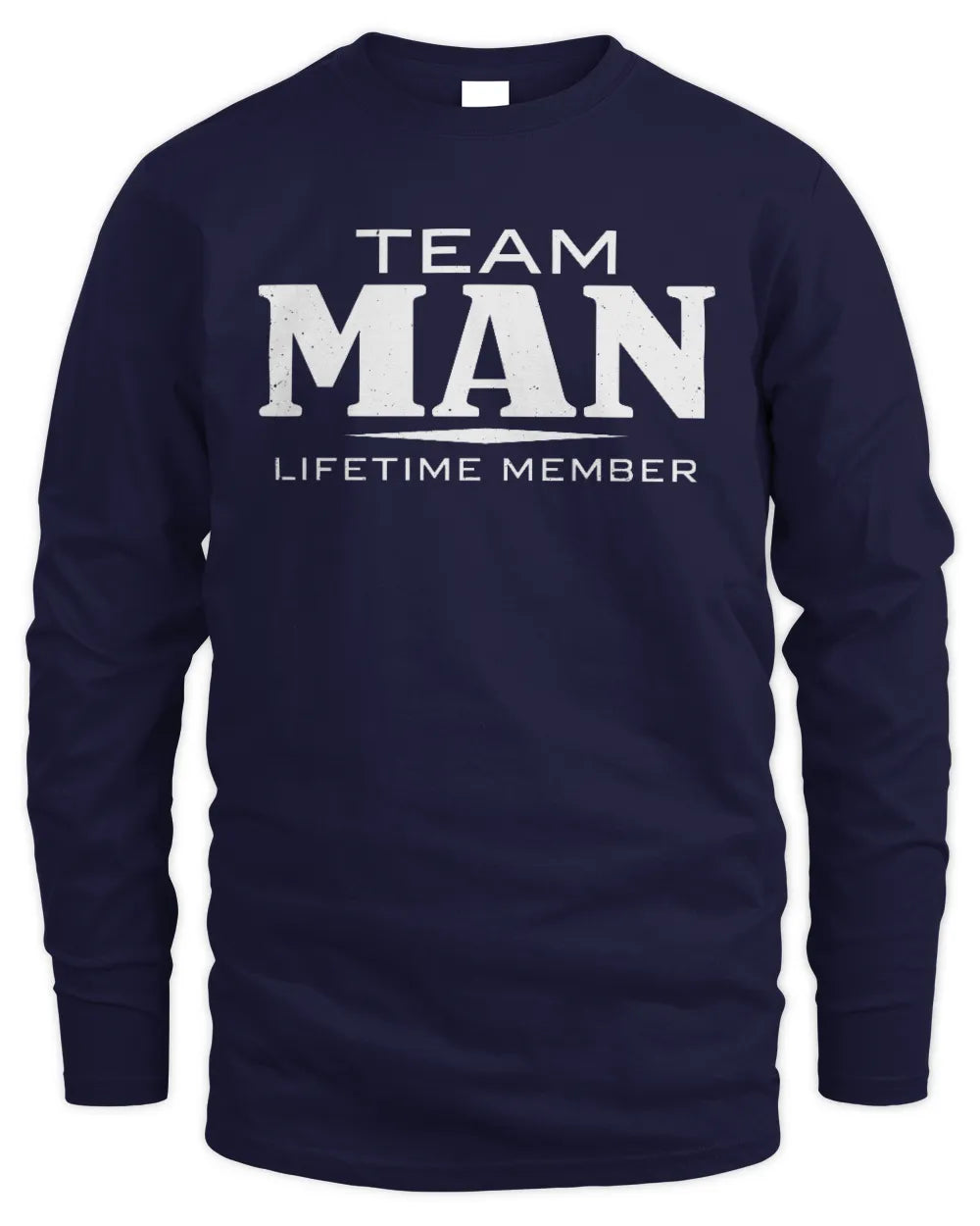 MAN BL62-K4-128 - Personalized “Team NAME Lifetime Member” - Men's Long Sleeved T-Shirt - Navy