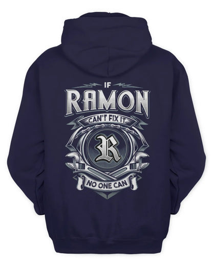 RAMON AP81-K4-626 - Personalized Ahmed Quote Apparel “If Ahmed Can't Fix It, No One Can” - Unisex Hoodie - Navy
