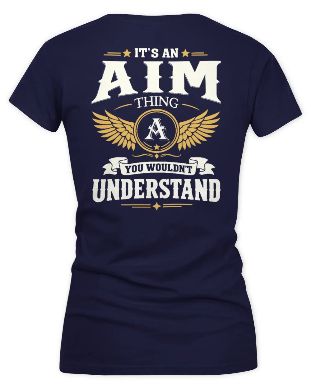 AIM KT06-M008 It’s a [NAME] Thing – You Wouldn’t Understand | Personalized Vintage T-Shirt - Women's V-Neck T-Shirt - Navy
