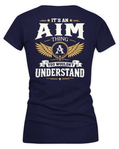 AIM KT06-M008 It’s a [NAME] Thing – You Wouldn’t Understand | Personalized Vintage T-Shirt - Women's V-Neck T-Shirt - Navy