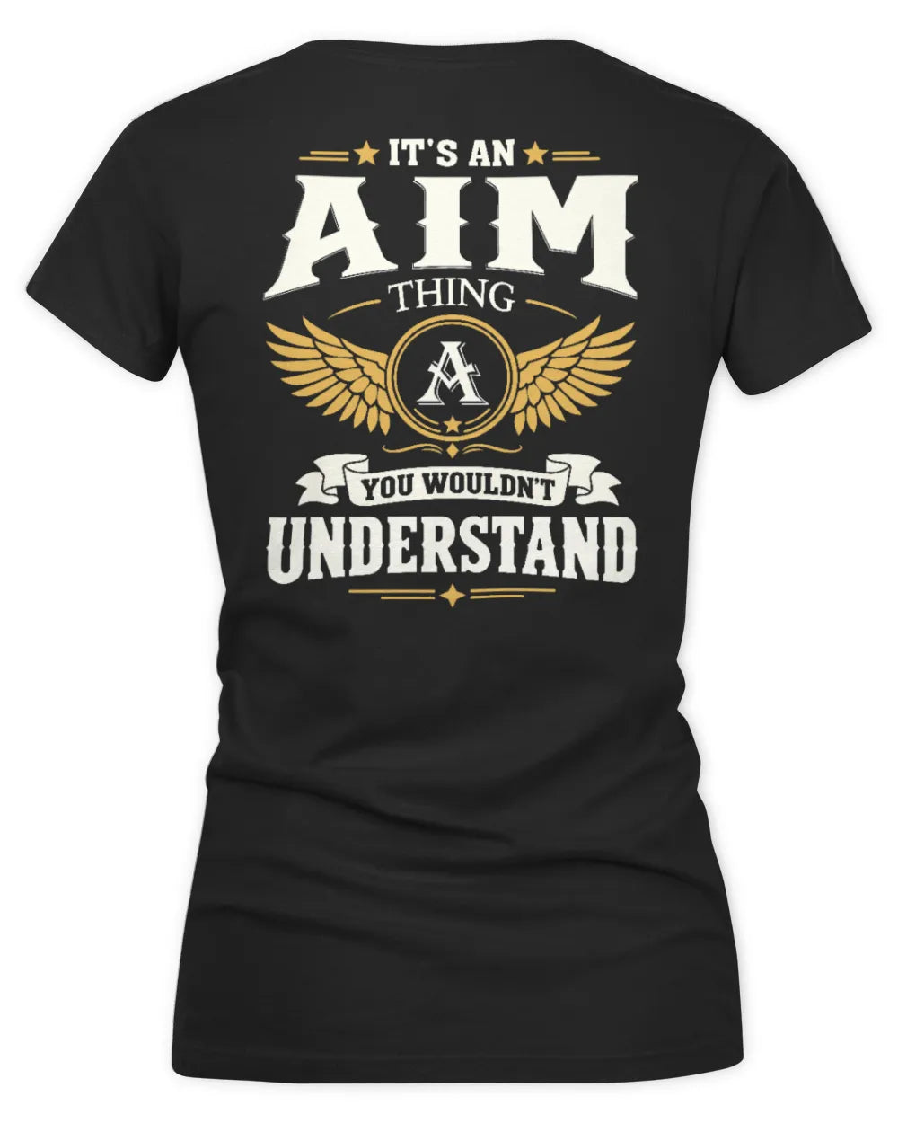AIM KT06-M008 It’s a [NAME] Thing – You Wouldn’t Understand | Personalized Vintage T-Shirt - Women's V-Neck T-Shirt - Black