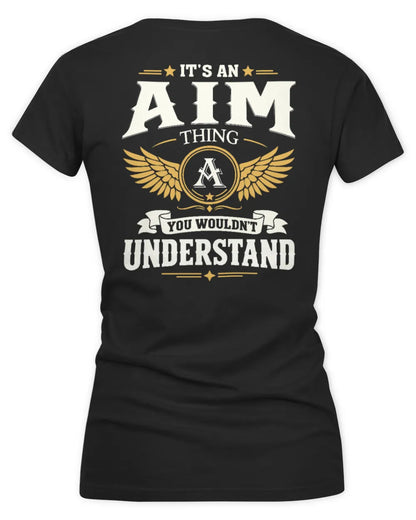 AIM KT06-M008 It’s a [NAME] Thing – You Wouldn’t Understand | Personalized Vintage T-Shirt - Women's V-Neck T-Shirt - Black