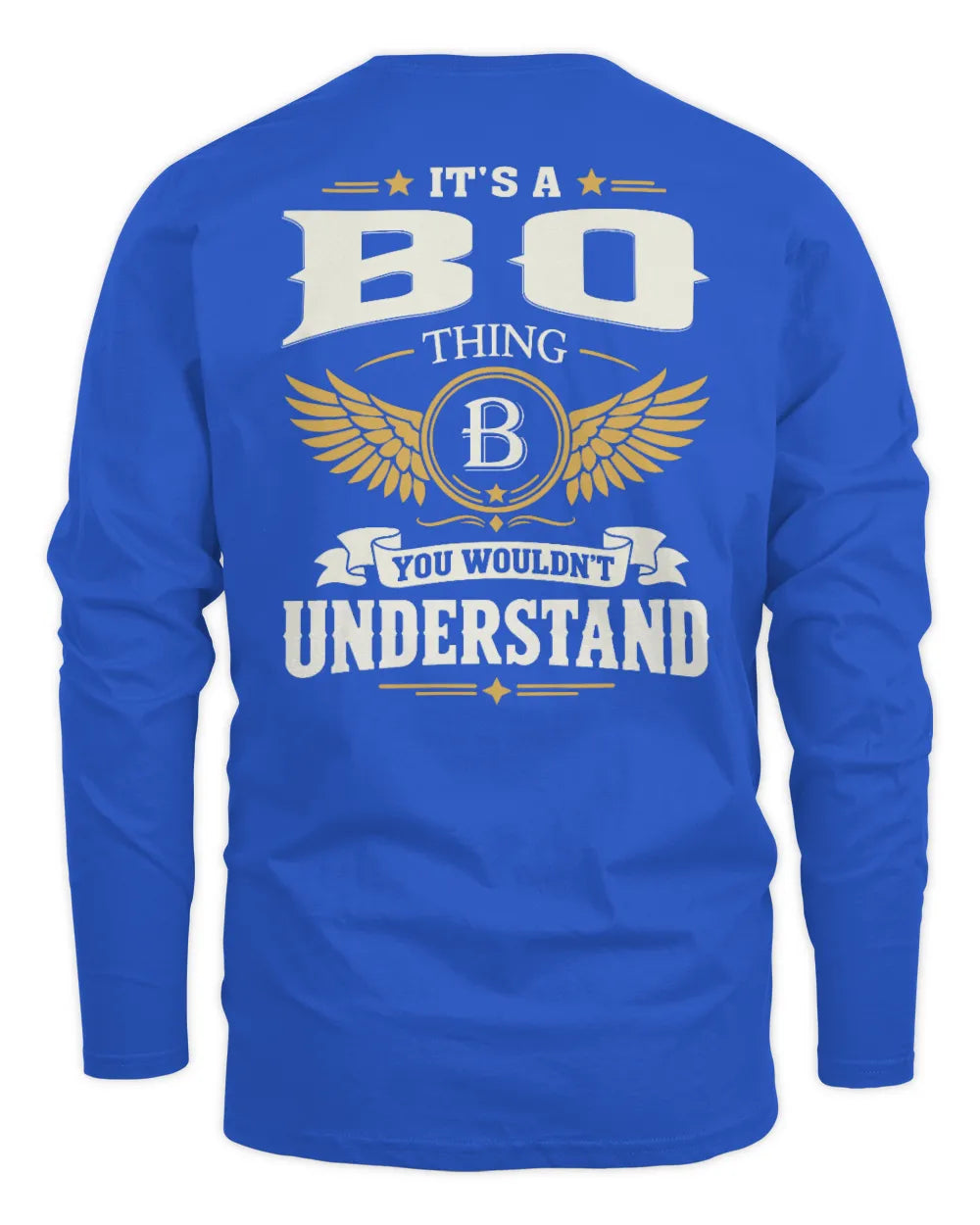 BO KT06-M008 It’s a [NAME] Thing – You Wouldn’t Understand | Personalized Vintage T-Shirt - Men's Long Sleeved T-Shirt - Royal