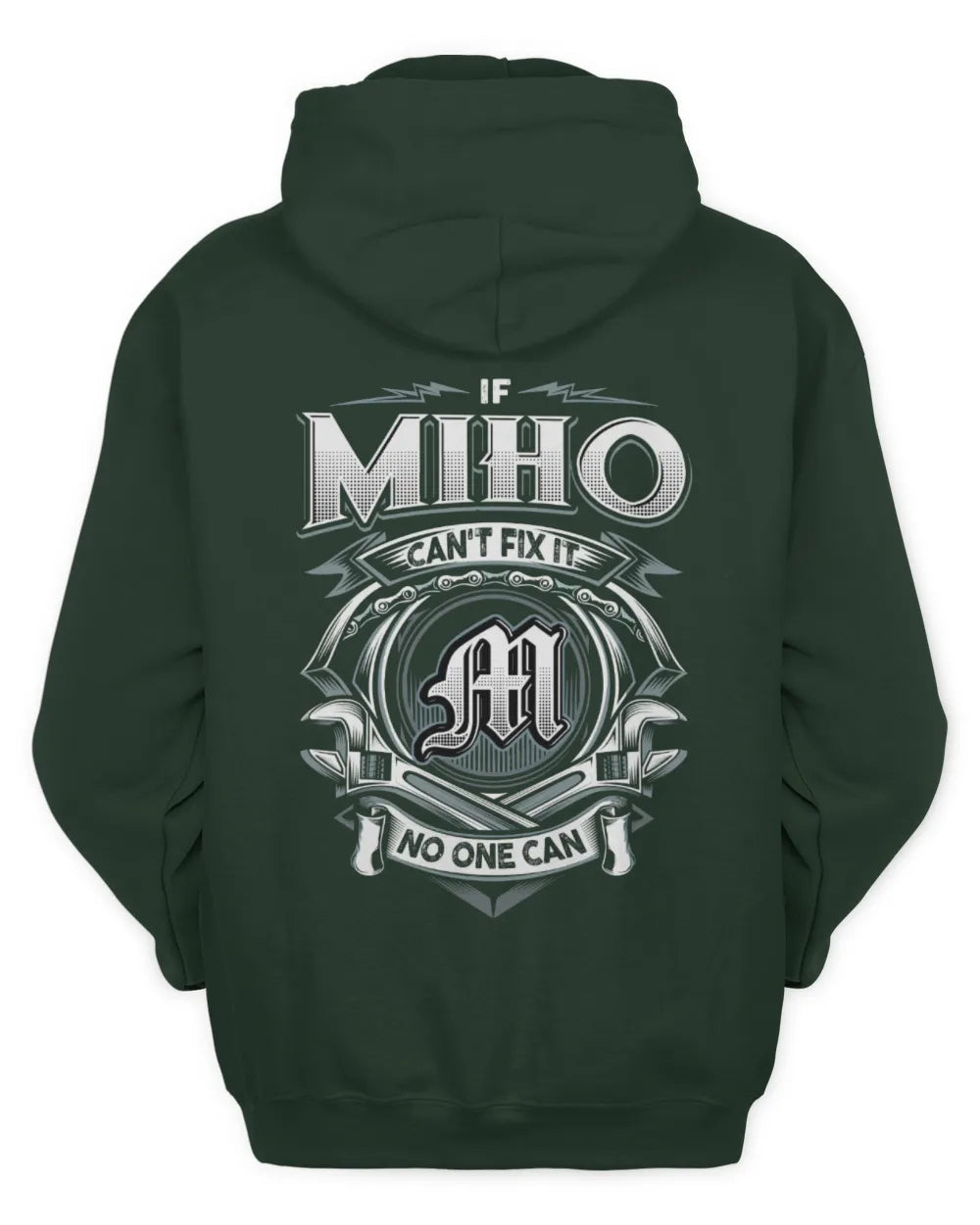 MIHO AP81-K4-626 - Personalized Ahmed Quote Apparel “If Ahmed Can't Fix It, No One Can” - Unisex Hoodie - Forest Green