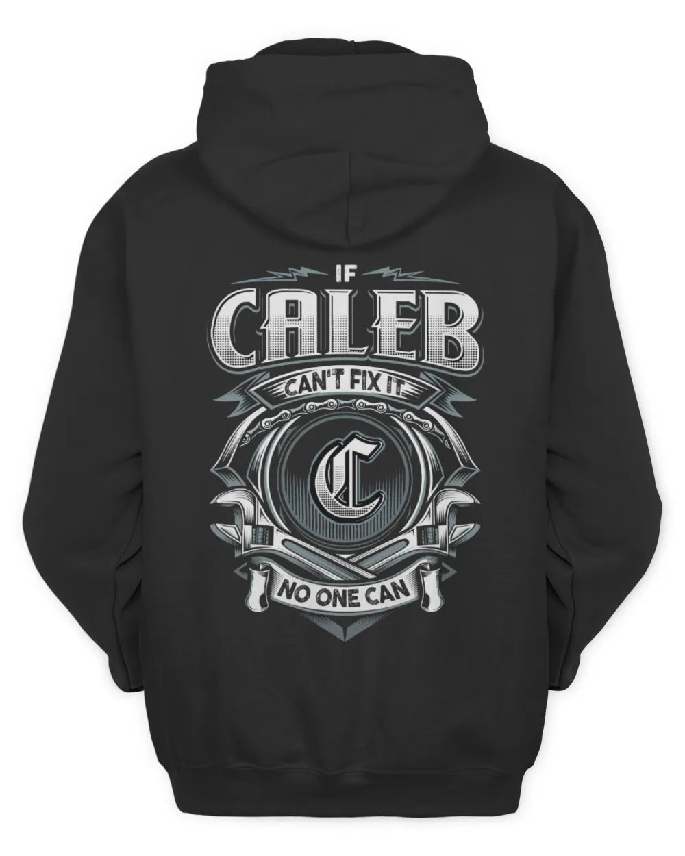 CALEB AP81-K4-626 - Personalized Ahmed Quote Apparel “If Ahmed Can't Fix It, No One Can” - Unisex Hoodie - Black