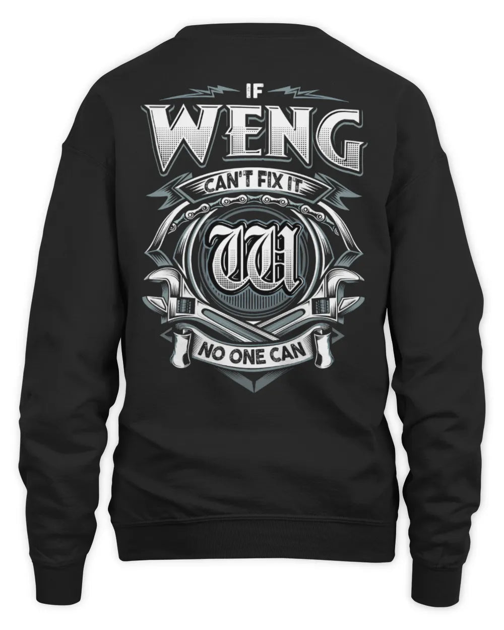 WENG AP81-K4-626 - Personalized Ahmed Quote Apparel “If Ahmed Can't Fix It, No One Can” - Unisex Sweatshirt - Black