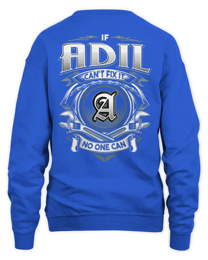 ADIL AP81-K4-626 - Personalized Ahmed Quote Apparel “If Ahmed Can't Fix It, No One Can” - Unisex Sweatshirt - Royal