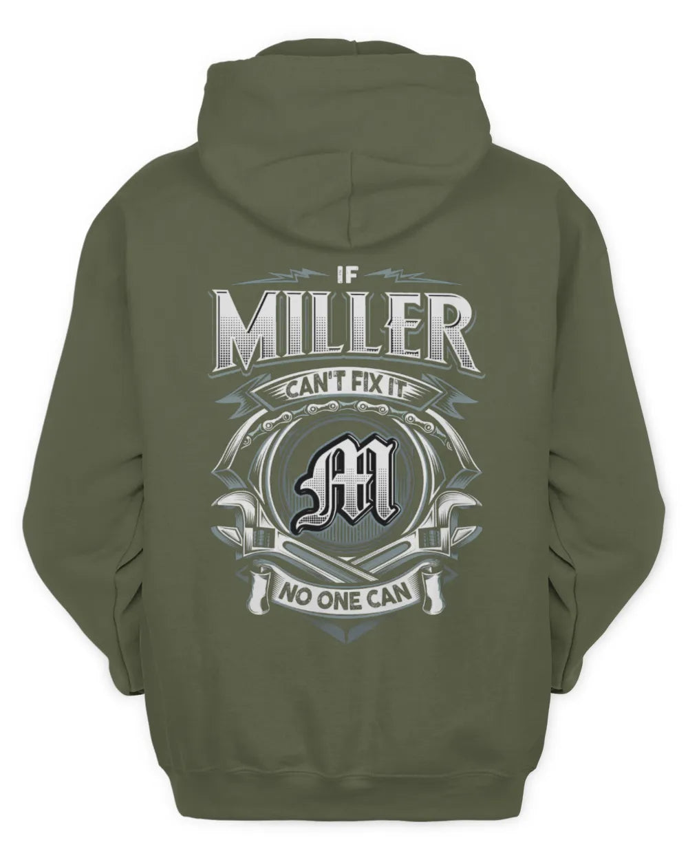 MILLER AP81-K4-626 - Personalized Ahmed Quote Apparel “If Ahmed Can't Fix It, No One Can” - Unisex Hoodie - Military Green