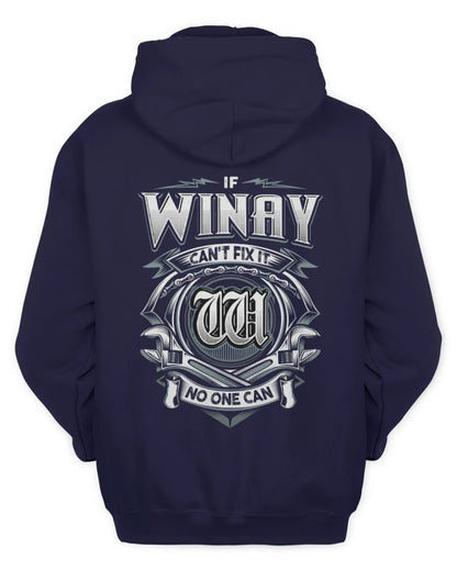 WINAY AP81-K4-626 - Personalized Ahmed Quote Apparel “If Ahmed Can't Fix It, No One Can” - Unisex Hoodie - Navy