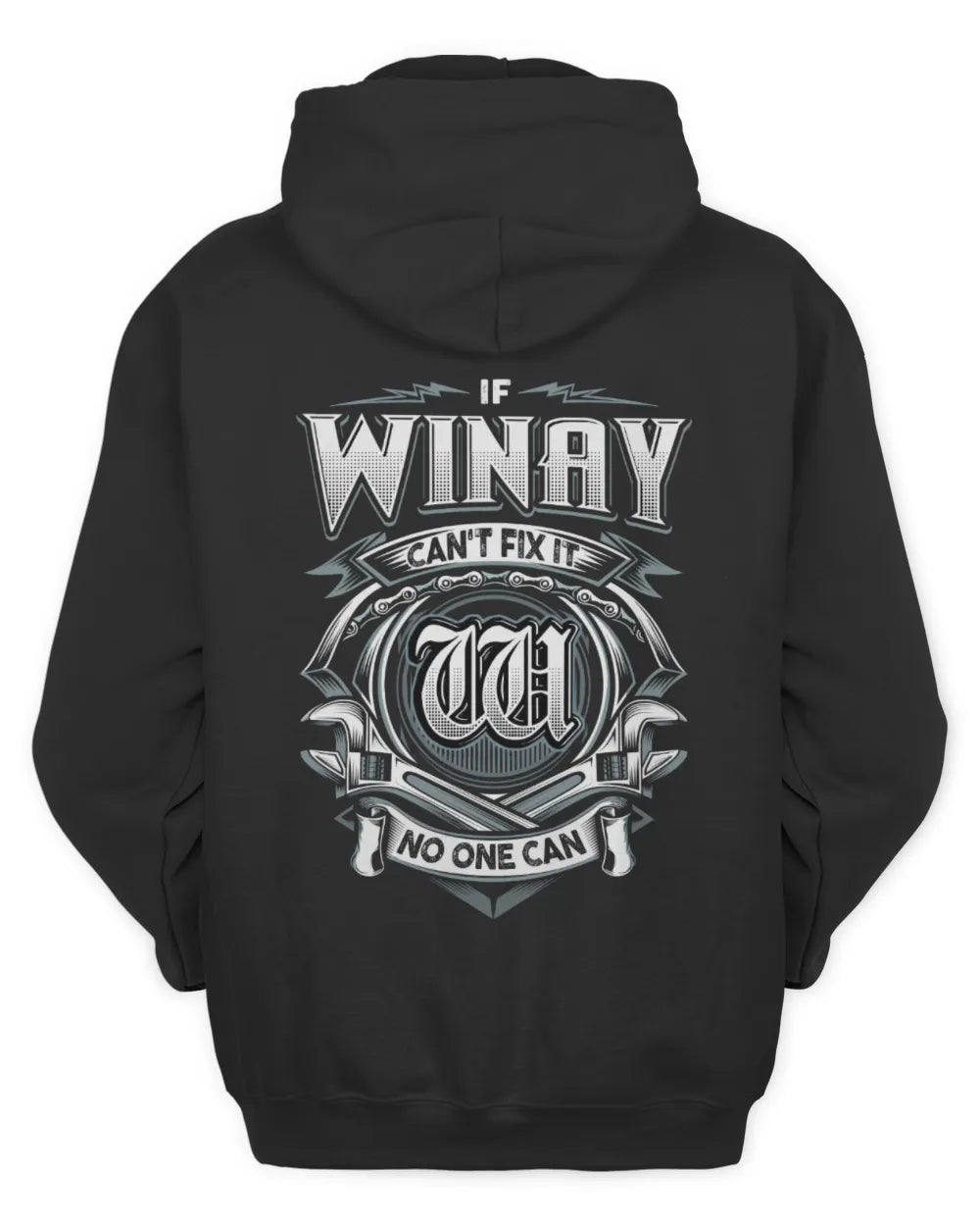 WINAY AP81-K4-626 - Personalized Ahmed Quote Apparel “If Ahmed Can't Fix It, No One Can” - Unisex Hoodie - Black