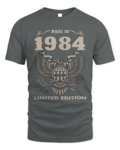 1984 HH89-K2 – Classic Birth Year Limited Edition T-Shirt - Unisex Standard T-Shirt - Charcoal